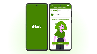 iHerb avatar customize ecommerce feature health iherb ui user experience user interface user research ux