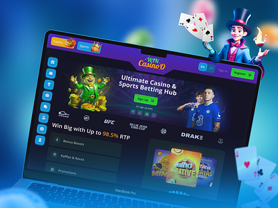 Casino Website Design app gambling betting betting platform casino casino design casino platform crypto casino crypto dashboard esports gambling gambling design game design game ui gaming slot slots sport betting ui casino web3 website casino