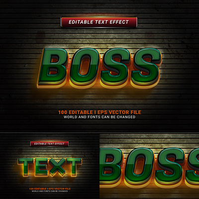 Boss Text Effect digital text