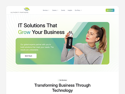 Authority Partners Website Revamp figma framer landing page uiux web design