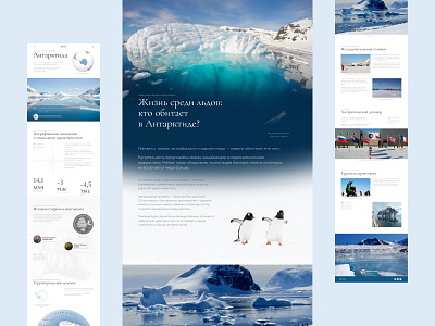 Longread about Antarctica antarctica article page design longread typography ui web design