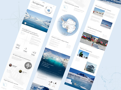 Longread about Antarctica antarctica longread ui web design