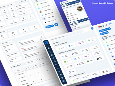 Reccruit CRM landing page agency card figma ui ux web design