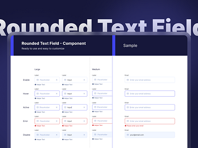 Rounded Text Field (Arlosite Design System) design system rounded text field text field ui design ui kit