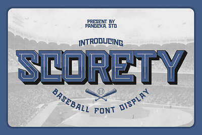 Scorety - Baseball Sport Font racing