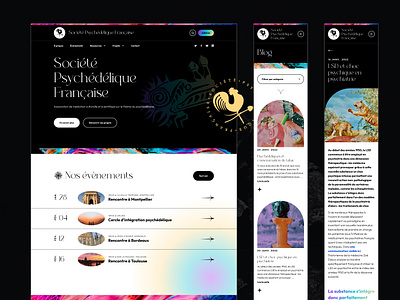 🍄 Société Psychédélique Française design psychedelics ui webdesign