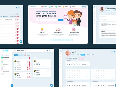 🍼 Nounou Top app cards care child design kids platform services ui webapp webdesign