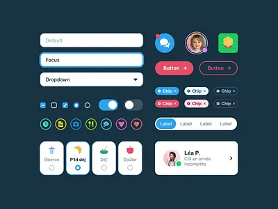 🍼 Nounou Top care child child care design design system figma kid kids services ui ui kit webdesign website