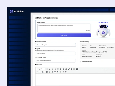 AI Mailer - Plugin UI Design admin panel ai aiemail aimailer app design automail dashboard dashboard ui email email automation email generator ai homepage mailer saas saas dashboard ui ui design uiux web web design