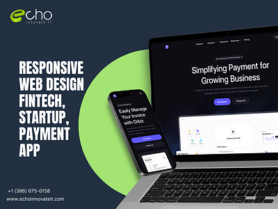 Responsive Web Design for Fintech, Startups, and Payment Apps 3d animation graphic design motion graphics ui