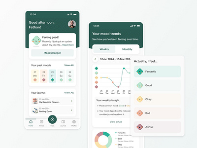 Mood Tracking Feature design illustration mobile app ui ui design uiux ux ux design