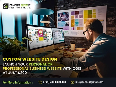 Launch Your Personal or Professional Business Website with CGIS app branding design graphic design illustration logo ux