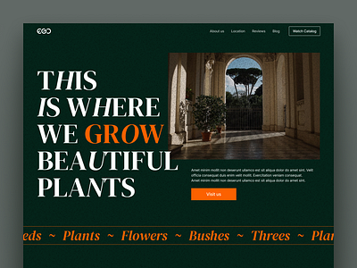 Hero Section for Plant Shop dark mode flowers graphic design hero section high converting hero section plant plant shop plant shop website typograpgy ui web design