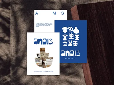 Anais Milos Suites - Brand Posters brandidentity branding design graphic design logo logotype mockups poster