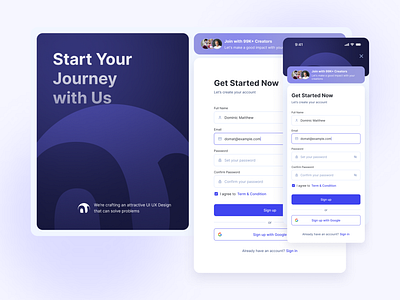 Authentication - Sign Up authentication design system register sign up ui design ui kit web design