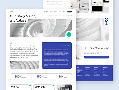 Flaire 2 About Us Page – Creative Digital Agency Website UI about us page brand story telling branding design creative agency digital agency figma community figma template modern ui professional design team showcase template inspo ui inspiration ui showcase ui trends ux ui design web design trends web designer website design