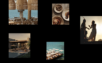 Anais Milos Suites - Brand Moodboard brandidentity brandimagery branding colourpalette design graphic design hospitalitybranding hotelbranding moodboard photography visualidentity