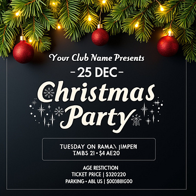 Christmas party design branding christmas design christmas socal design graphic design