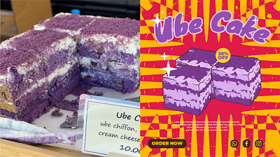 Ube Cake delicious piece