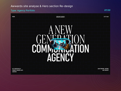 Hero Section Re-design agency awwwards big text dailyux figma hero image hero section landing page minimal portfolio redesign trend 2025 typography ui ui design uiux ux uxlife website