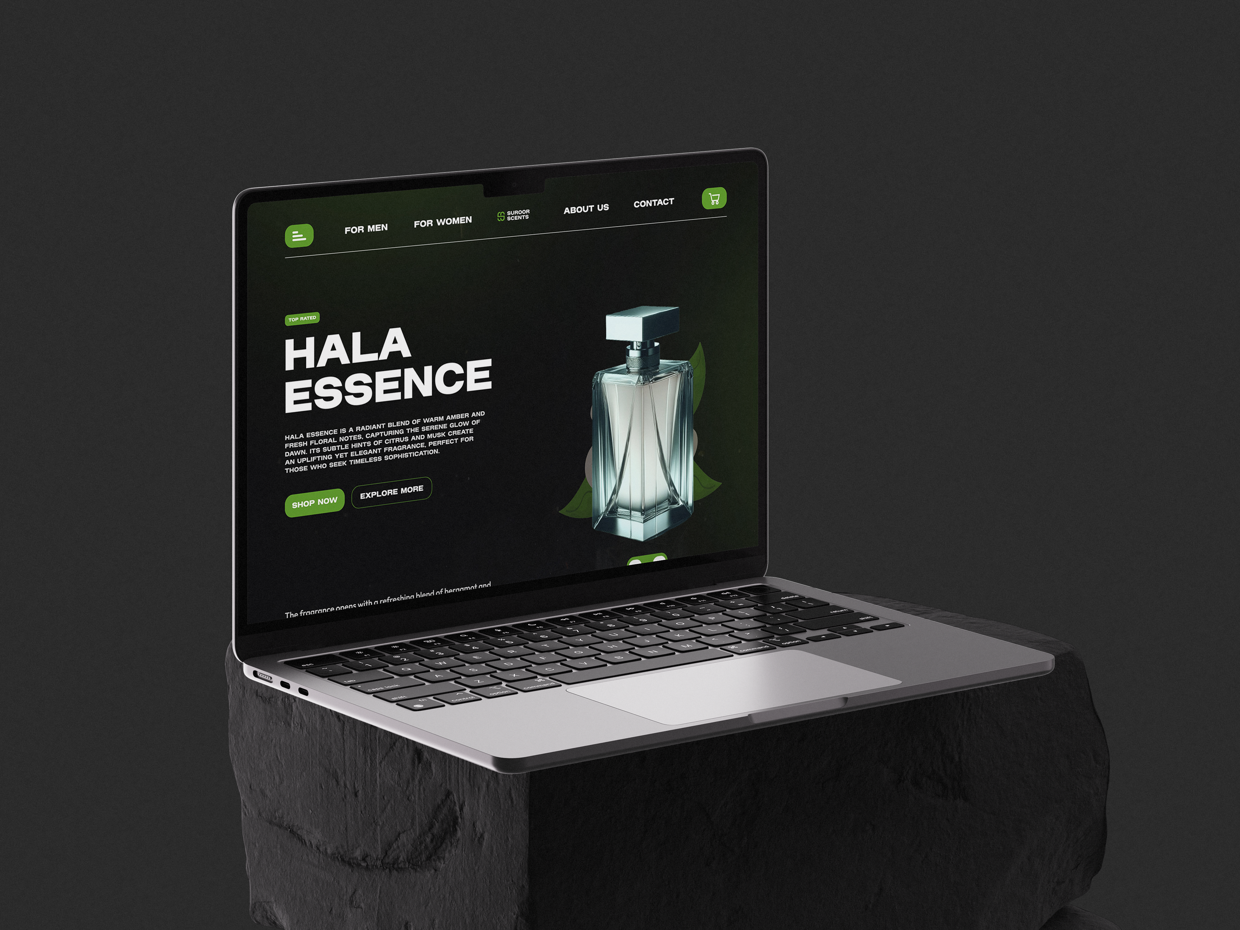 Suroor Scents – Premium Fragrance Store Conceptual UI Design landing page design landing page ui design perfume brand ui perfume brand ui design perfume store ui design perfume ui perfume ui design ui ui design user experience user interface ux