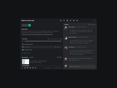 Task Management book appointments calendly chat chat bubble creative dark mode design modal dialog pop up project management saas software design startup task list task manager teamwork valeria savina producat designer website workflow