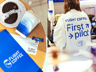 Brand identity for a coffee shop with an airport atmosphere 3d branding graphic design logo