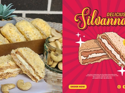 Silvannas advertisi advertising banner butter butter cream culture gourmet illustration peanut silvannas traditional treat