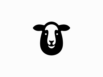 Minimalist Sheep Face Logo agriculture animal branding country design emblem farm friendly fun icon illustration lamb logo mark mascot minimalist negative space sheep vector wool