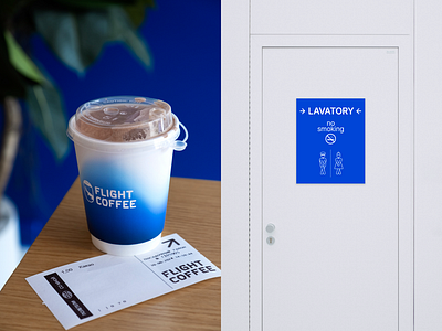 Brand identity for a coffee shop with an airport atmosphere 3d branding graphic design logo