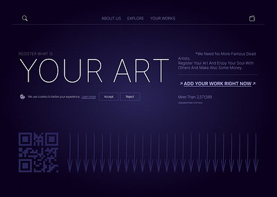 YOUR-ART (Art copyrighting and archiving website design) app art copyright ui uiux ux web website