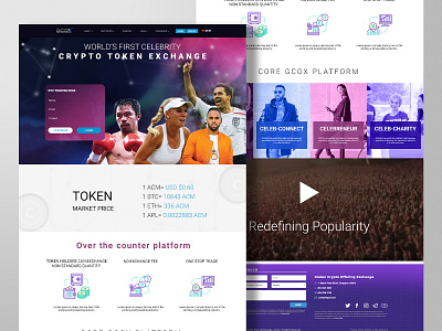 Crypto Exchange Landing Page! banner celebrites crypto landing page photoshop token