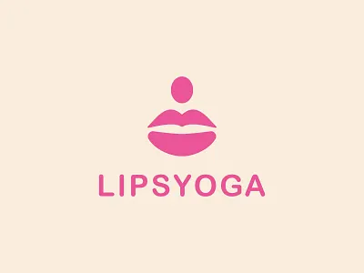 Lipsyoga beatiful beauty brand branding health healthy identity lips logo logo design logotype love mark minimalist modern logo pink logo simple simple logo woman yoga