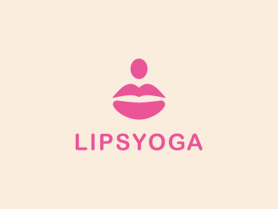 Lipsyoga beatiful beauty brand branding health healthy identity lips logo logo design logotype love mark minimalist modern logo pink logo simple simple logo woman yoga