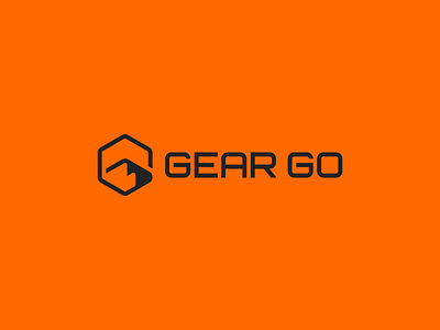 Gear Go Logo Design abstract adventure bold branding gear hexagon logo logomark mountain outdoor simple