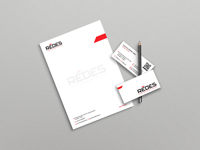 Stationery for Redes company branding business card company design graphic design logo paper stationery typography vector