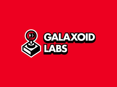 Galaxoid Labs 80s branding design gaming graphic design illustration illustrator joystick logo minimal old red retro vector