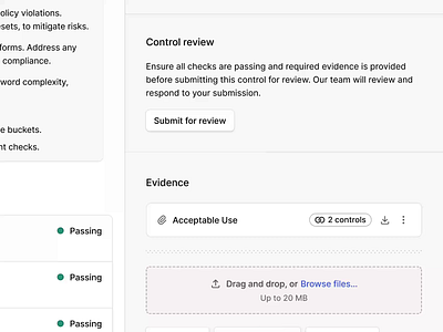 Control Review States animated animation blue compliance design figma minimal product design saas status timeline ui design ux design web