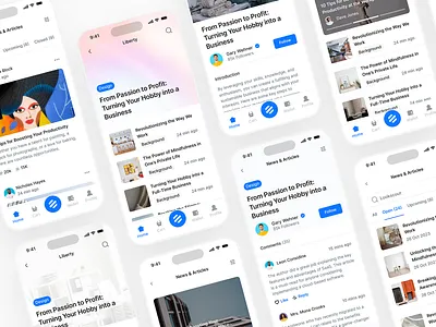 Mobile Blogging - Lookscout Design System android app application clean design design system ios layout lookscout mobile responsive ui user interface ux