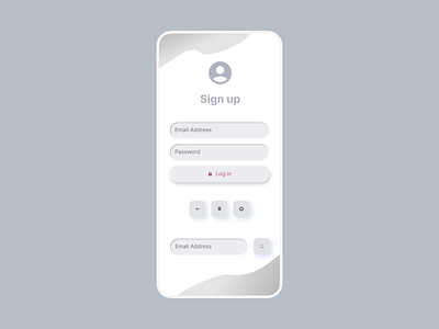 Neomorphism Sign up mobile mobile design neomorphism sing up ui ui designer uidesigner uiux