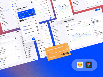 CRM UI kit for Figma updated admin template app template auto layout crm dashboard dashboard template design template figma figma resources graphic design inspiration product design saas ui design ui kit ui kit for figma user interface web app