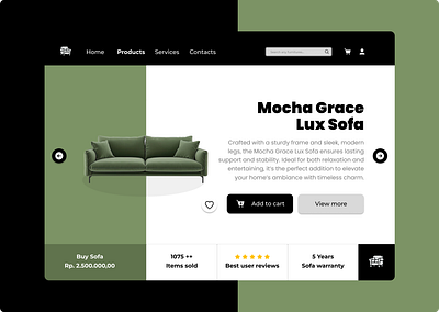 Sofa Store (Landing Page Projects) chair furniture landing simple sofa store web