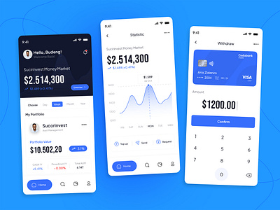 Investment - Mobile App UI Design clean app crypto app investment investment app modern app ui design ui ux