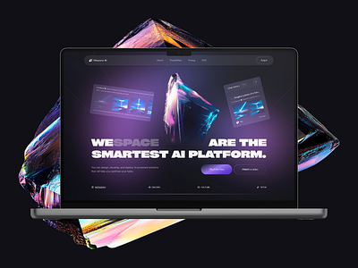 WeSpace — AI Platform Landing Page Web Design design first screen landing ui web design