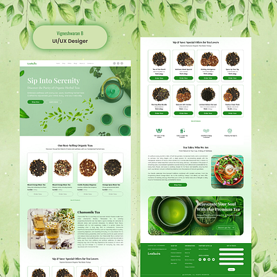 Organic Tea E-Commerce Website figma ui user experience user interface ux website