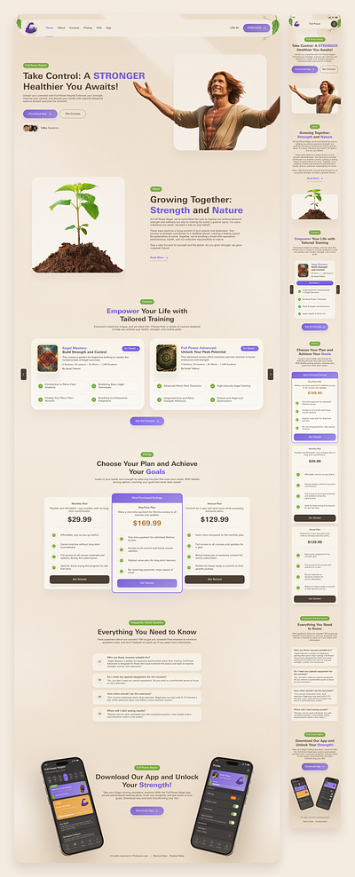Full Power Kegel Courses | Website Design design figma mobile ui ux web website design