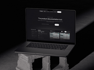 SaaS hero section design ai dark theme design documentation glowing landing page product design saas ui ux webdesign website