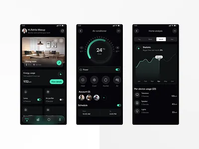 Smart Home Mobile App design mobileapp smarthome ui uiuxdesign user interface ux ux design