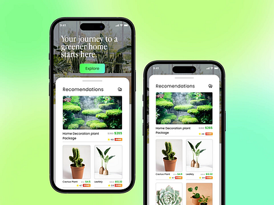 Home Page - Leafy Lane. Foilage Plants Shop App app branding mobile ui ux