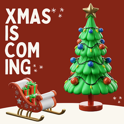 XMAS is Coming! 3d branding design graphic design illustration